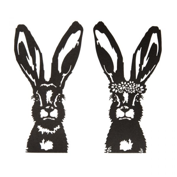 Paper Cutting "Hasen" / 2 Designs im Set 23320 black Hauptbild Detail
