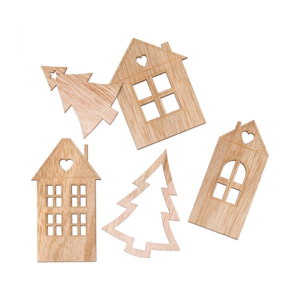 Holzsortiment "Häuser und Bäume" 23364 natural Hauptbild Listing