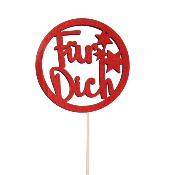 Holz-Stecker "Für Dich" 23429 red Hauptbild Listing