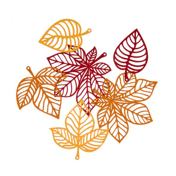 Filz-Sortiment "Blätter" 23448 yellow/sienna/red Hauptbild Listing