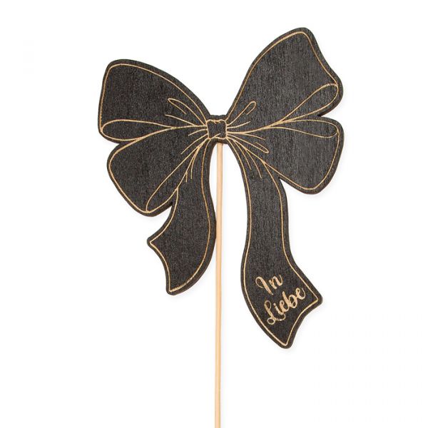 Holz-Stecker "In Liebe", Holz-Stecker "In Liebe" für Trauer und Gedenken 23497 black Hauptbild Detail