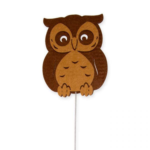 Pflanzenstecker "Eule", Blumenstecker, Outdoor-Stecker 23498 brown/natural Hauptbild Detail