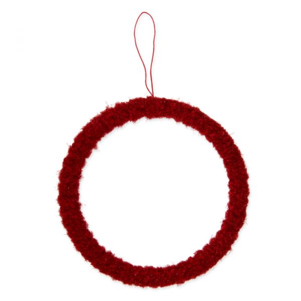 Kunstfell-Hänger "Ring", Deko-Hoop 23511 red Hauptbild Detail