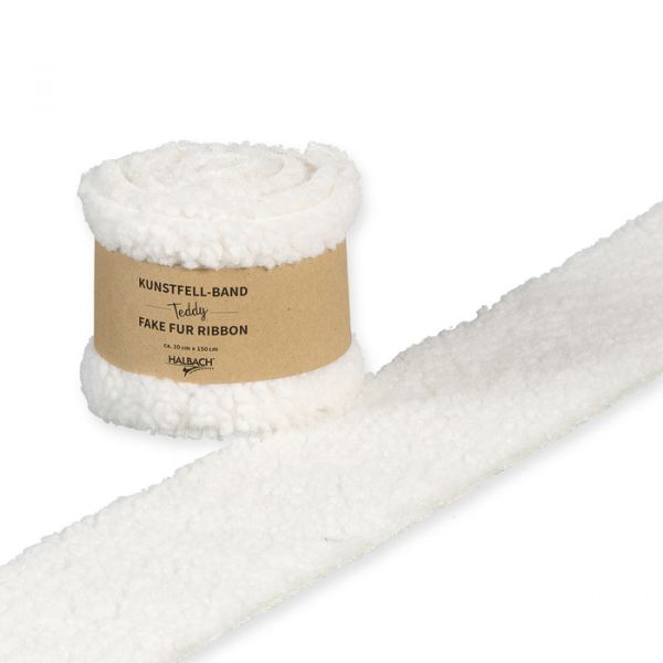 Kunstfell-Band und Dekostoff "Teddy" 23514 off-white Hauptbild Listing