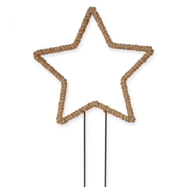 Pflanzenstecker "Stern", Blumenstecker, Outdoor-Stecker 23517 natural Hauptbild Detail