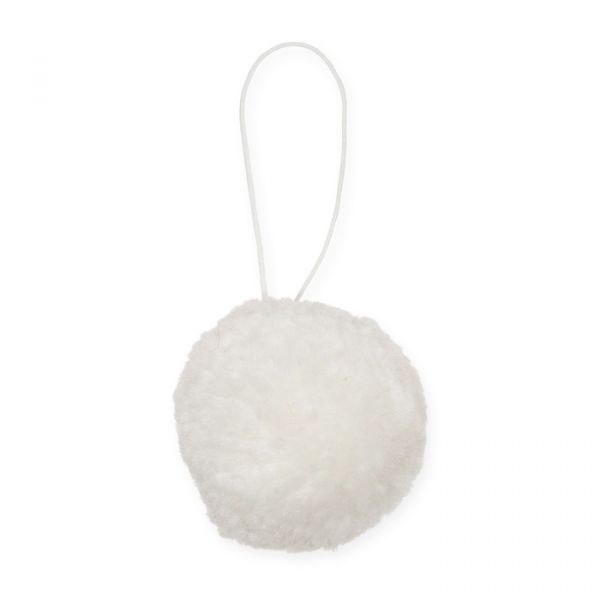Dekohänger Woll-Pompons, Weihnachtsanhänger, Textildeko 23520 white Hauptbild Detail