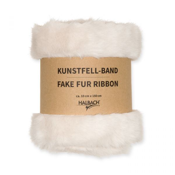 Kunstfell-Band und Dekostoff 23521 off-white Hauptbild Detail