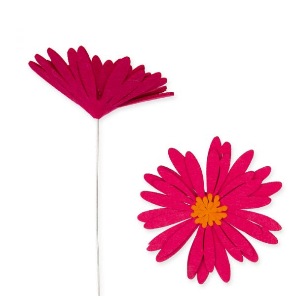 Pflanzenstecker "Blume", Blumenstecker Outdoor-Stecker 23531 purple/orange Hauptbild Detail
