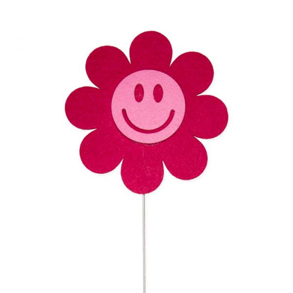 Pflanzenstecker "Smiley", Blumenstecker Outdoor-Stecker 23533 purple/rose Hauptbild Detail