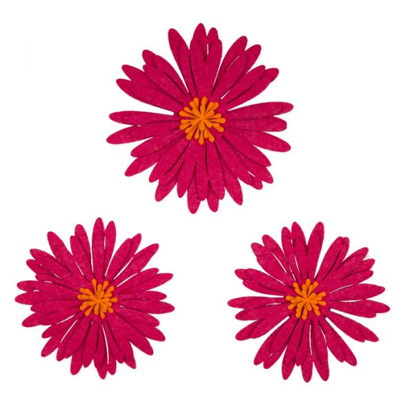 Filzdeko "Blüten", Filzblumen 23543 purple/orange Hauptbild Detail