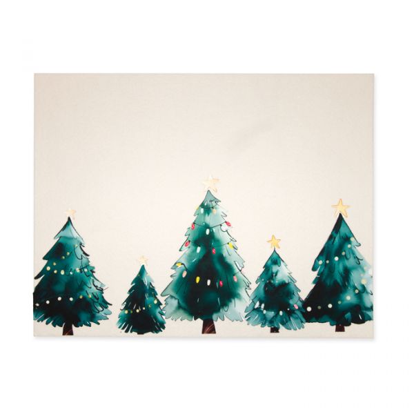 Filz-Tischset "Weihnachtsbäume" 23571 cream/dark green Hauptbild Detail