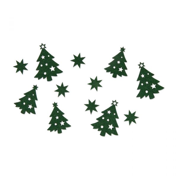 Filz-Sortiment "Bäume und Sterne" 23578 dark green Hauptbild Listing