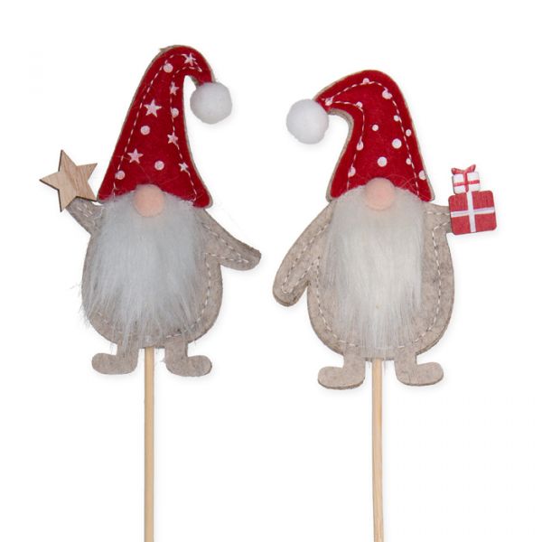 Filz-Stecker "Wichtel" 23594 red/natural Hauptbild Detail