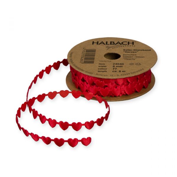 Satin-Stanzband "Herzen" 24040 red Hauptbild Listing