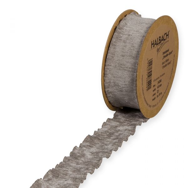 Dekoband "Chenille-Samt" 24260 grey Hauptbild Listing