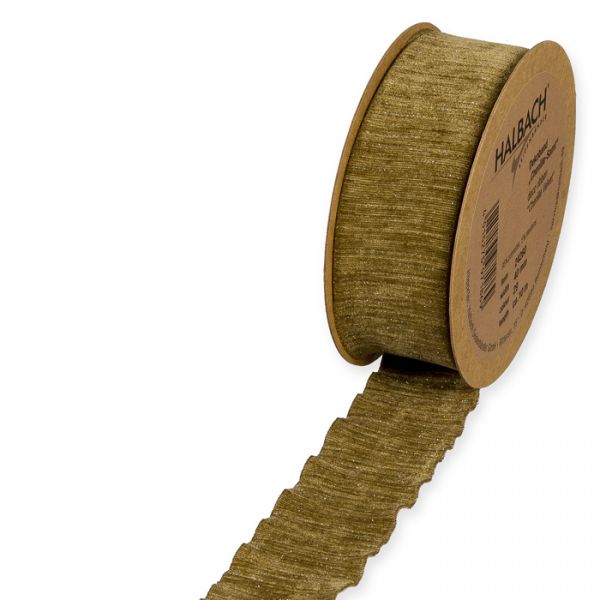 Dekoband "Chenille-Samt" 24260 olive green Hauptbild Listing