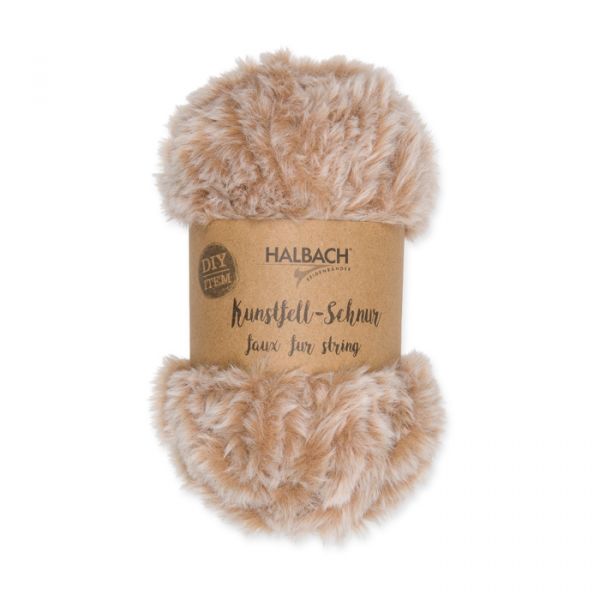 Kunstfell-Schnur, Kunstfellgarn 25801 beige/cream Hauptbild Detail