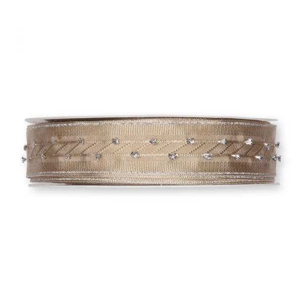Dekoband mit Schlaufen 2675 pearl/silver Hauptbild Detail