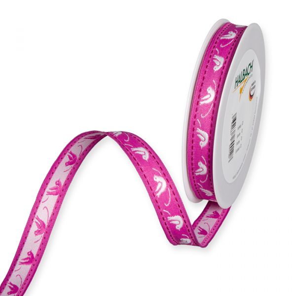 Jacquardband "Vögel" 2718 pink/white Hauptbild Listing