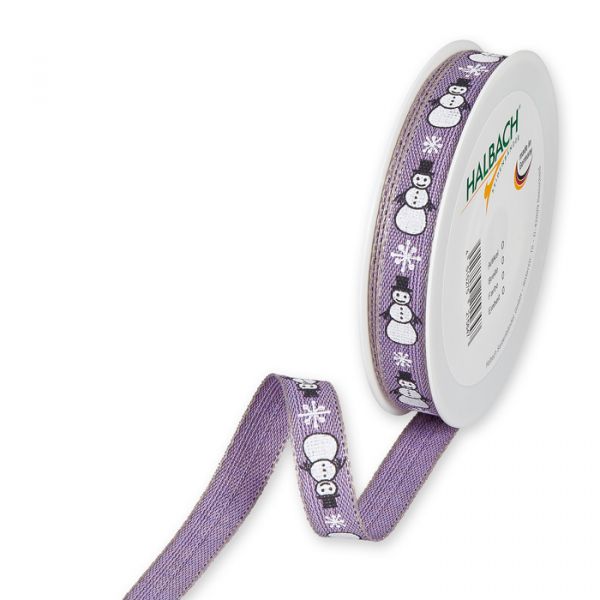 Druckband "Schneemann" 283 violet/linen Hauptbild Listing