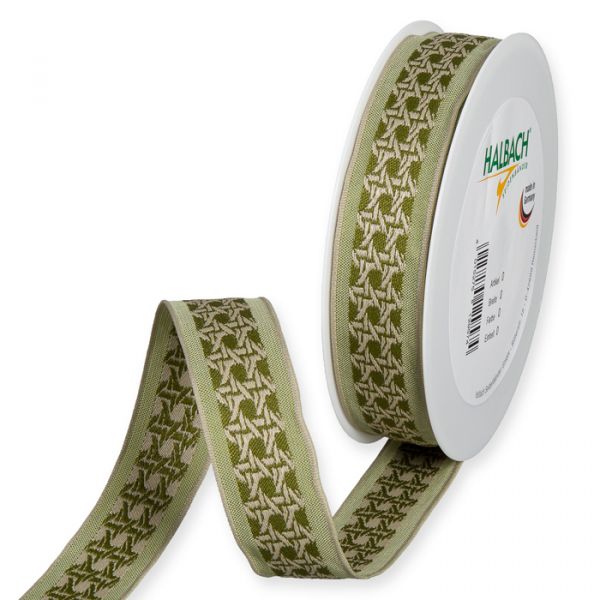 Jacquardband "Wiener Geflecht" 2877 olive green/linen Hauptbild Listing