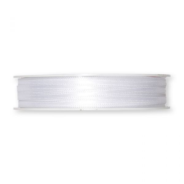 Doppelsatin-Band white Hauptbild Detail