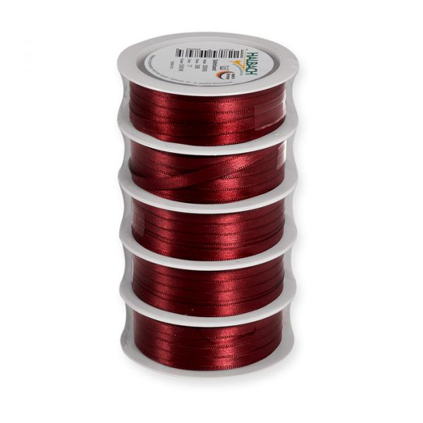 Doppelsatin-Band wine red