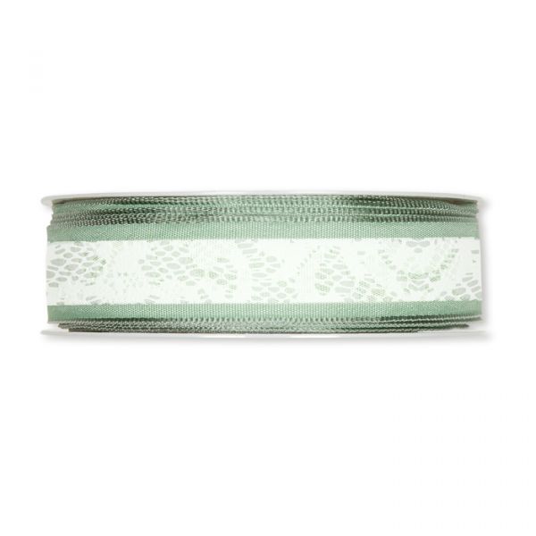 Druckband "Spitze" Schaumdruck 308 mint/jade/white Hauptbild Detail