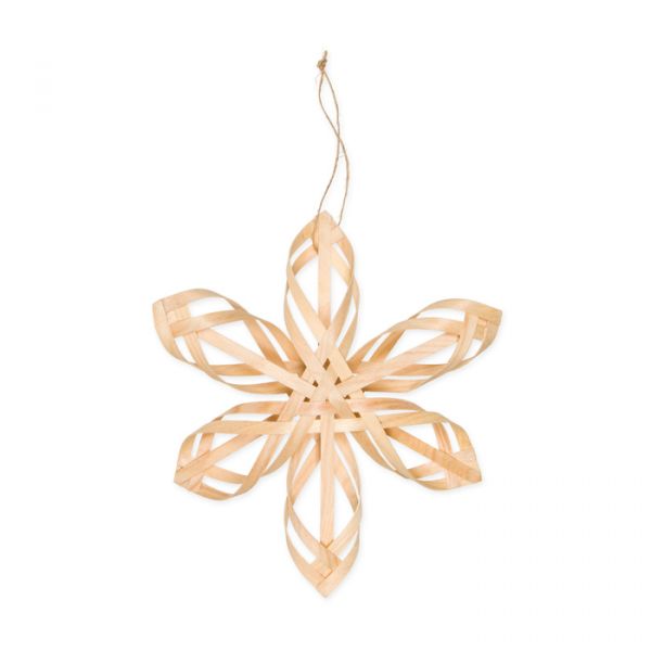 geflochtener Holzstern, Weihnachtsschmuck 34159 natural Hauptbild Detail