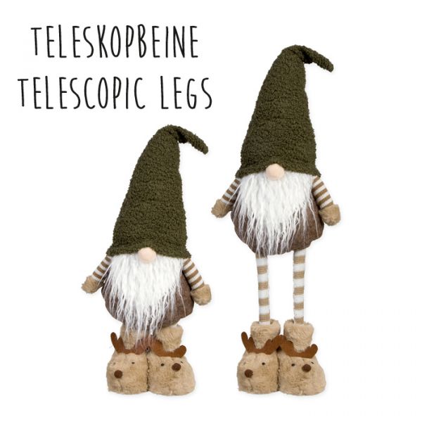 Wichtel-Aufsteller mit Teddyfell-Mütze 34172 green/brown Hauptbild Detail