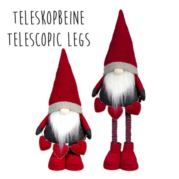 Wichtel-Aufsteller "Herzen" 34173 red/grey Hauptbild Detail