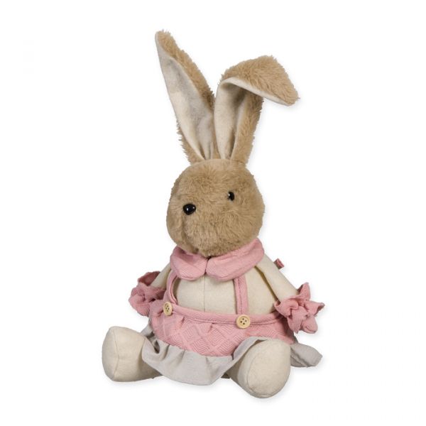 sitzender Hase, Osterdeko, Osterhase 34189 beige/dusky pink Hauptbild Detail