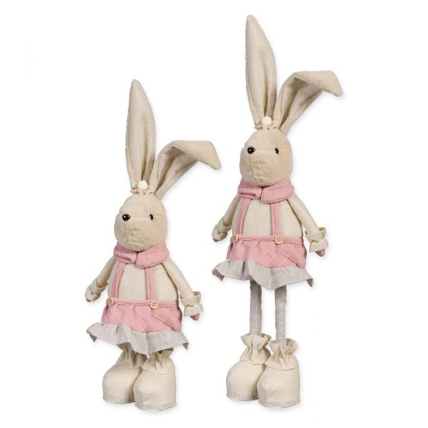 Aufsteller Hasen-Mädchen, Osterdeko, Osterhase 34190 beige/dusky pink Hauptbild Detail