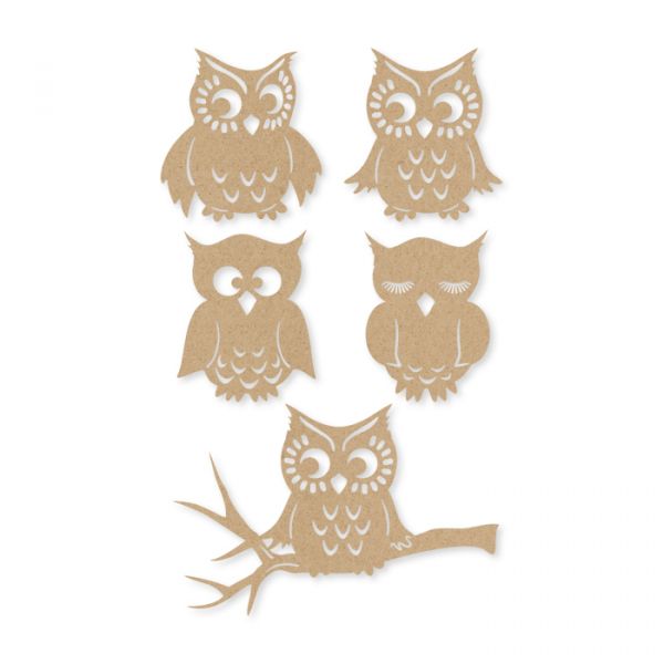 Filz-Sortiment "Eulen" selbstklebend 34400 beige Hauptbild Detail