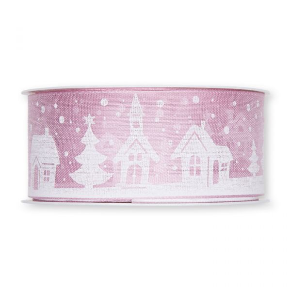 Druckband "Winter" 362 pale rose/white Hauptbild Detail