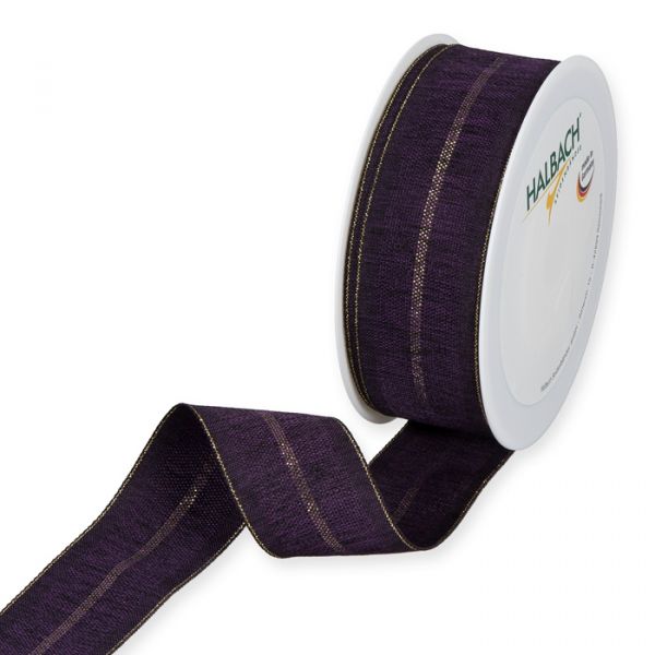 Dekoband mit Lurexstreifen 3634 violet/black/gold Hauptbild Listing