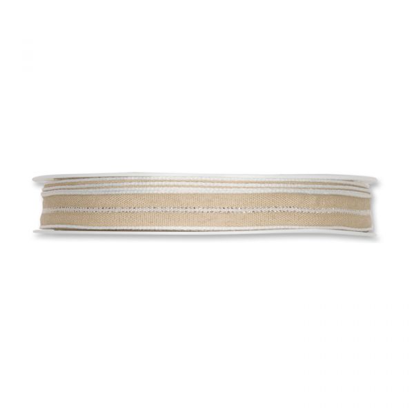 Streifenband 3727 sand/white/silver Hauptbild Detail