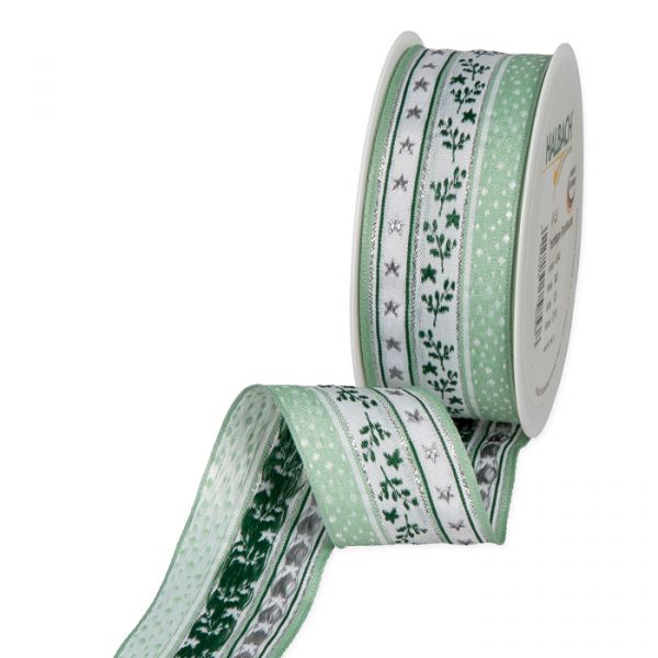 Jacquardband "Weihnachten" 4044 mint/white/green/silver Hauptbild Listing