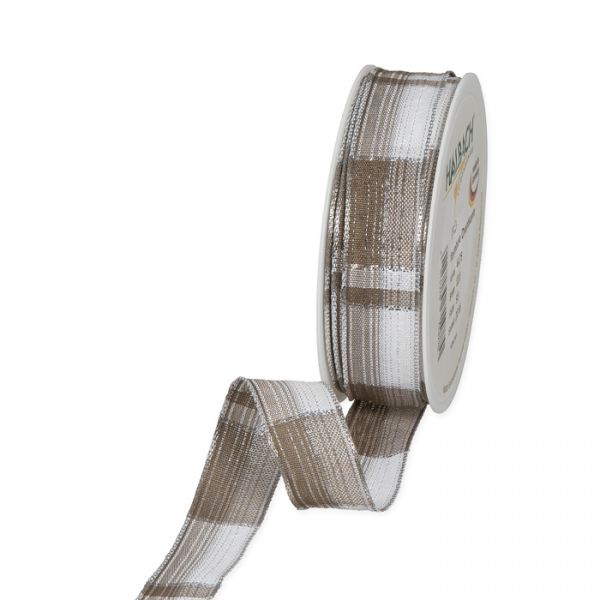 Karoband  4478 dusky brown/white/silver Hauptbild Listing