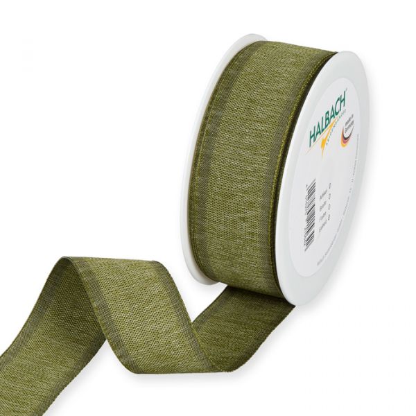 Dekorationsband meliert / Baumwoll-Optik 5050 olive green Hauptbild Listing