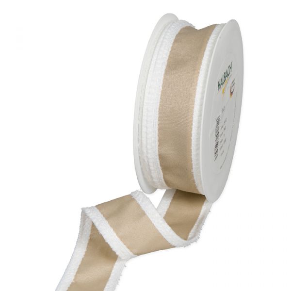 Dekoband mit "Plüschrand" 5112 cream/white Hauptbild Listing