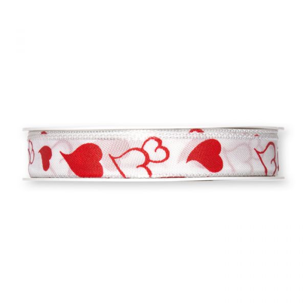 Druckband "Herzen" white/red Hauptbild Detail