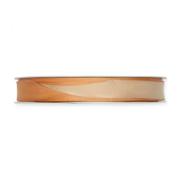 Satinband, 2-farbig 5610 apricot/vanilla Hauptbild Detail