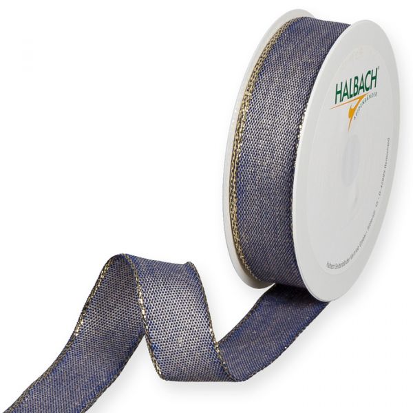 Leinenband farbig 5611 dark blue/gold Hauptbild Listing