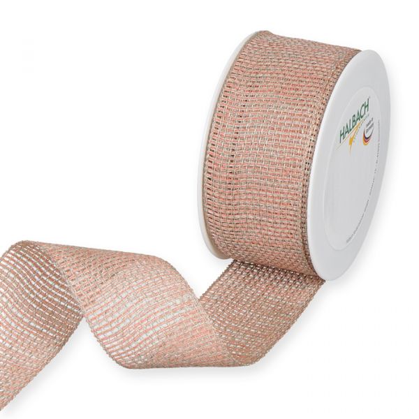 Leinen-Gitterband, farbig 5678 apricot Hauptbild Listing