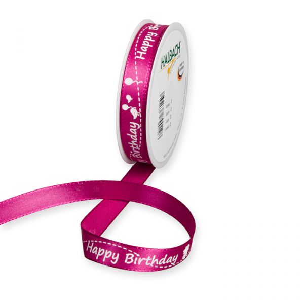 Druckband "Happy Birthday" 572 pink/white Hauptbild Listing