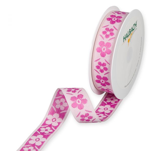 Dekorationsband "Blüten" 5981 pale rose/pink Hauptbild Listing