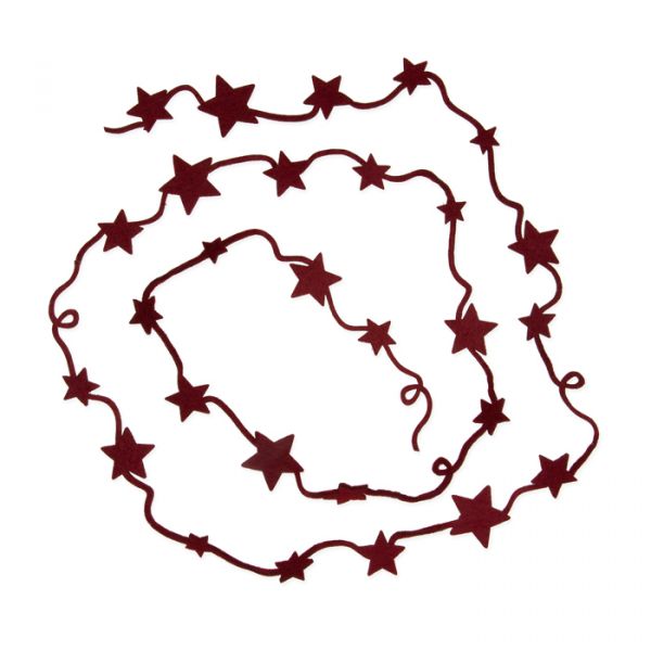 Filzband "Sterne" wine red Hauptbild Detail