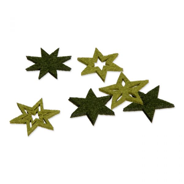 Filzsortiment "Sterne" 61684 olive green/dark green Hauptbild Listing
