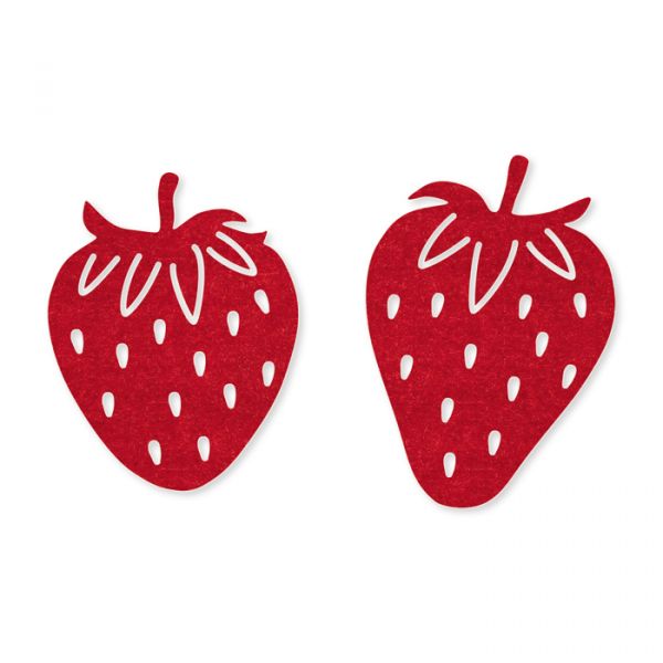 Filz-Sortiment "Erdbeeren" red Hauptbild Detail